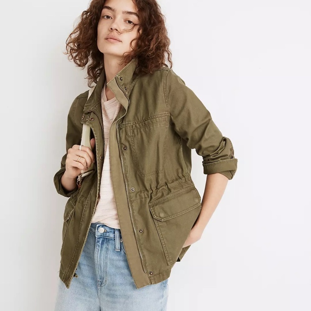 Madewell MUSTARD/YELLOW “Dispatch” Cargo Utility Military Jacket -Small
